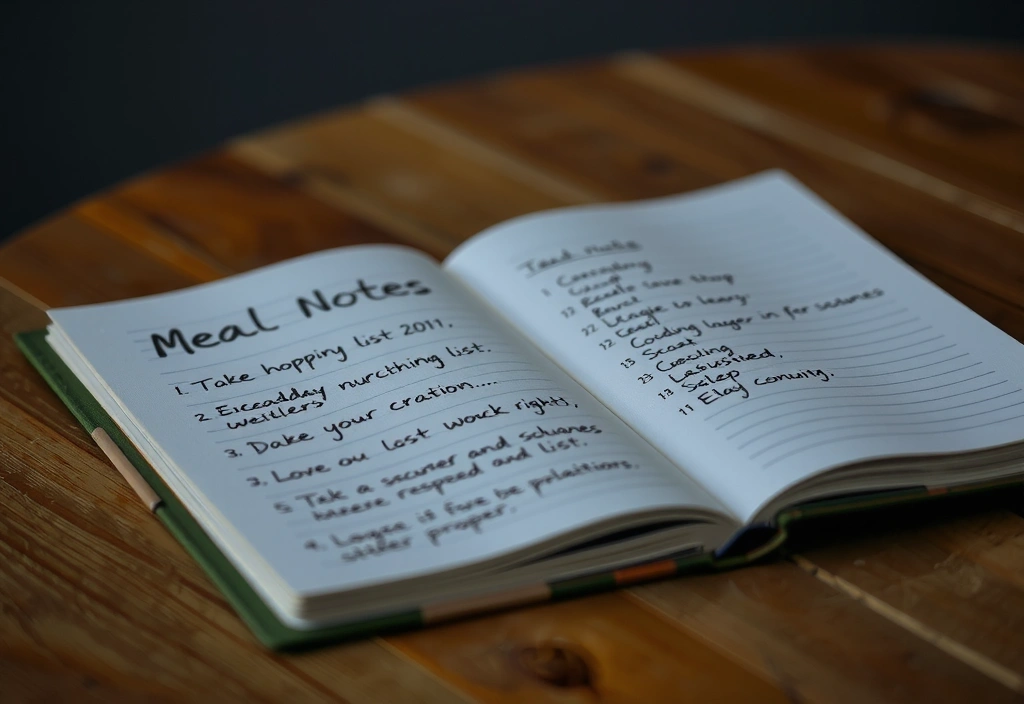 Handgeschriebene Notizen und Einkaufszettel